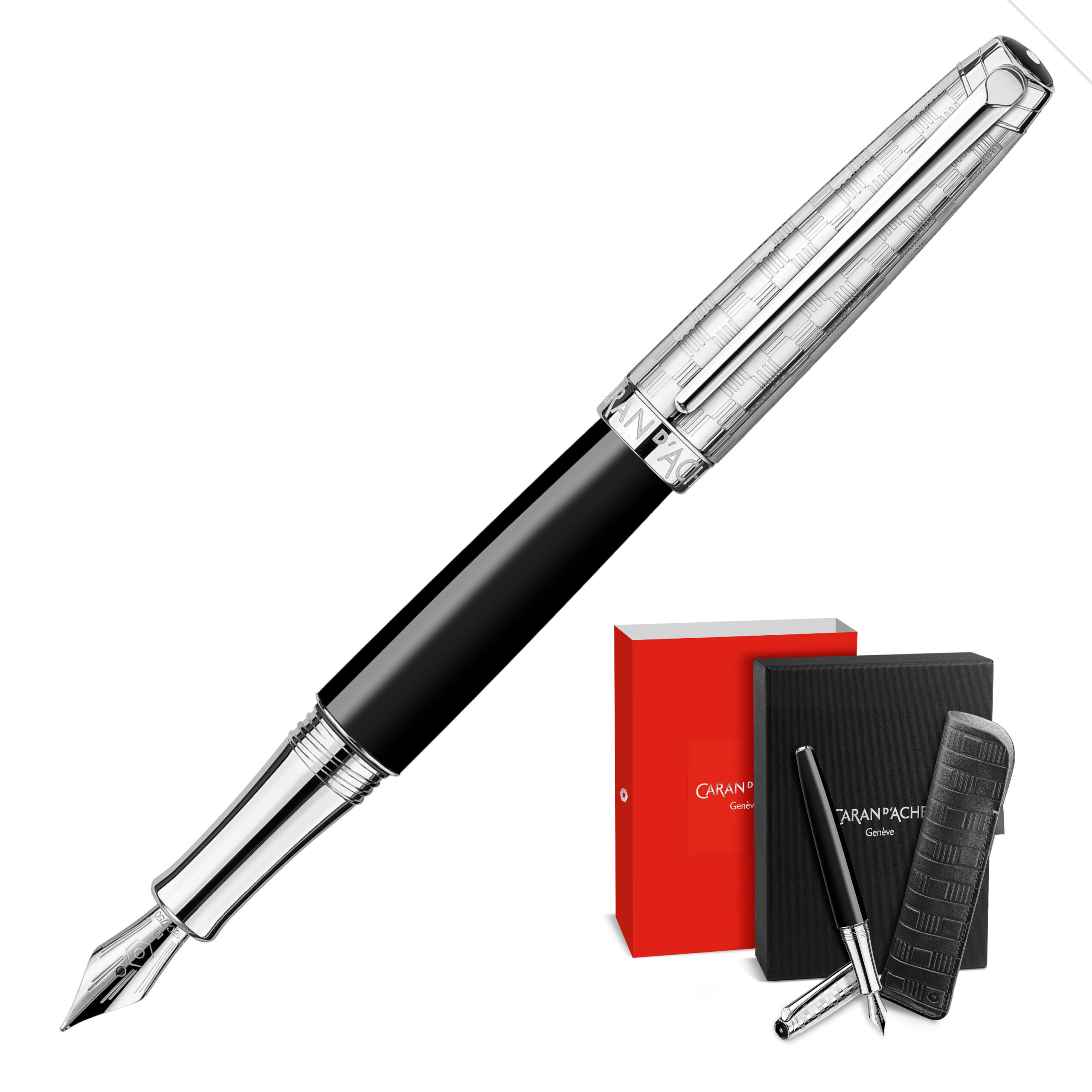 Pióro wieczne Caran d`Ache Léman Damier + Etui
