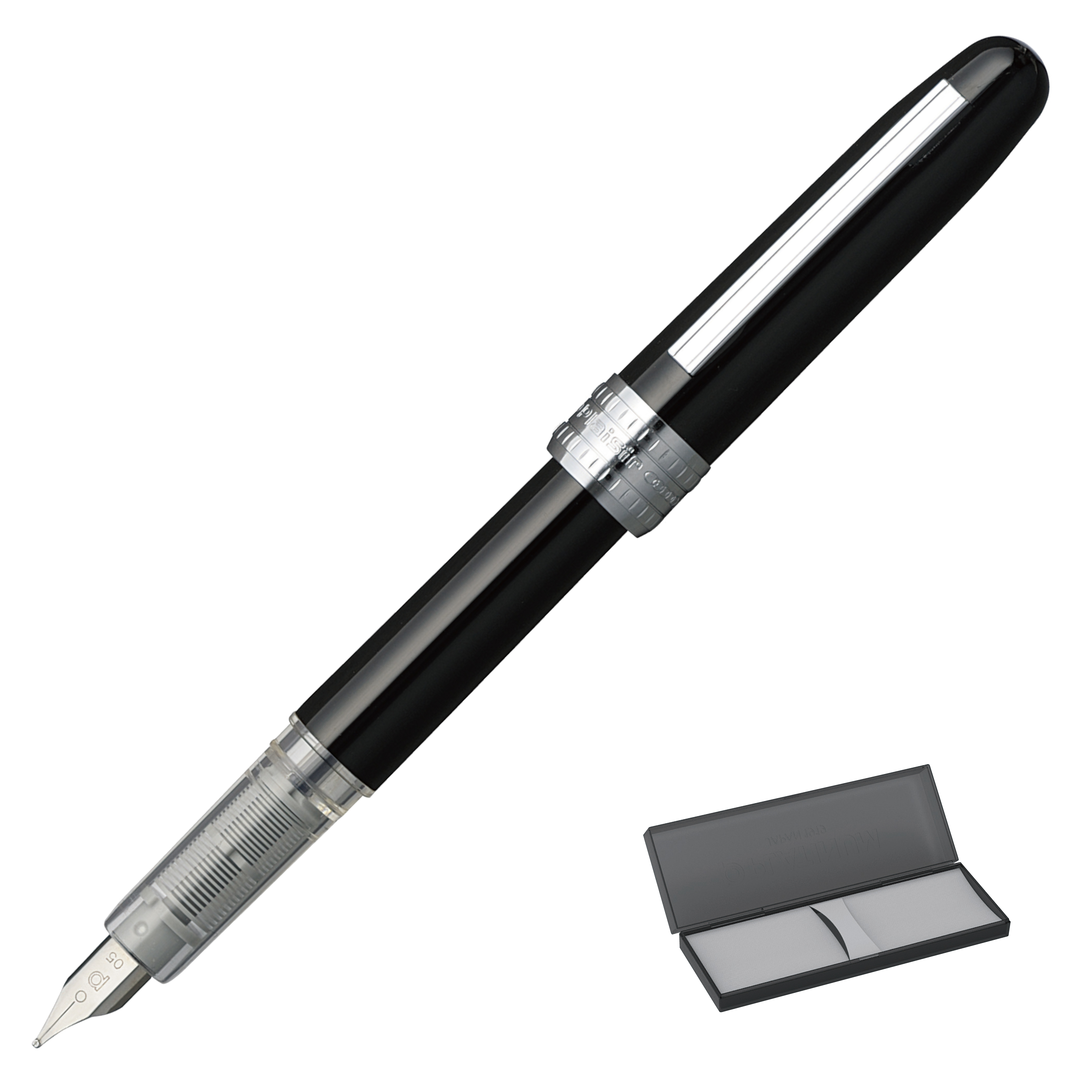 Pióro Wieczne Platinum Plaisir Black stalówka F