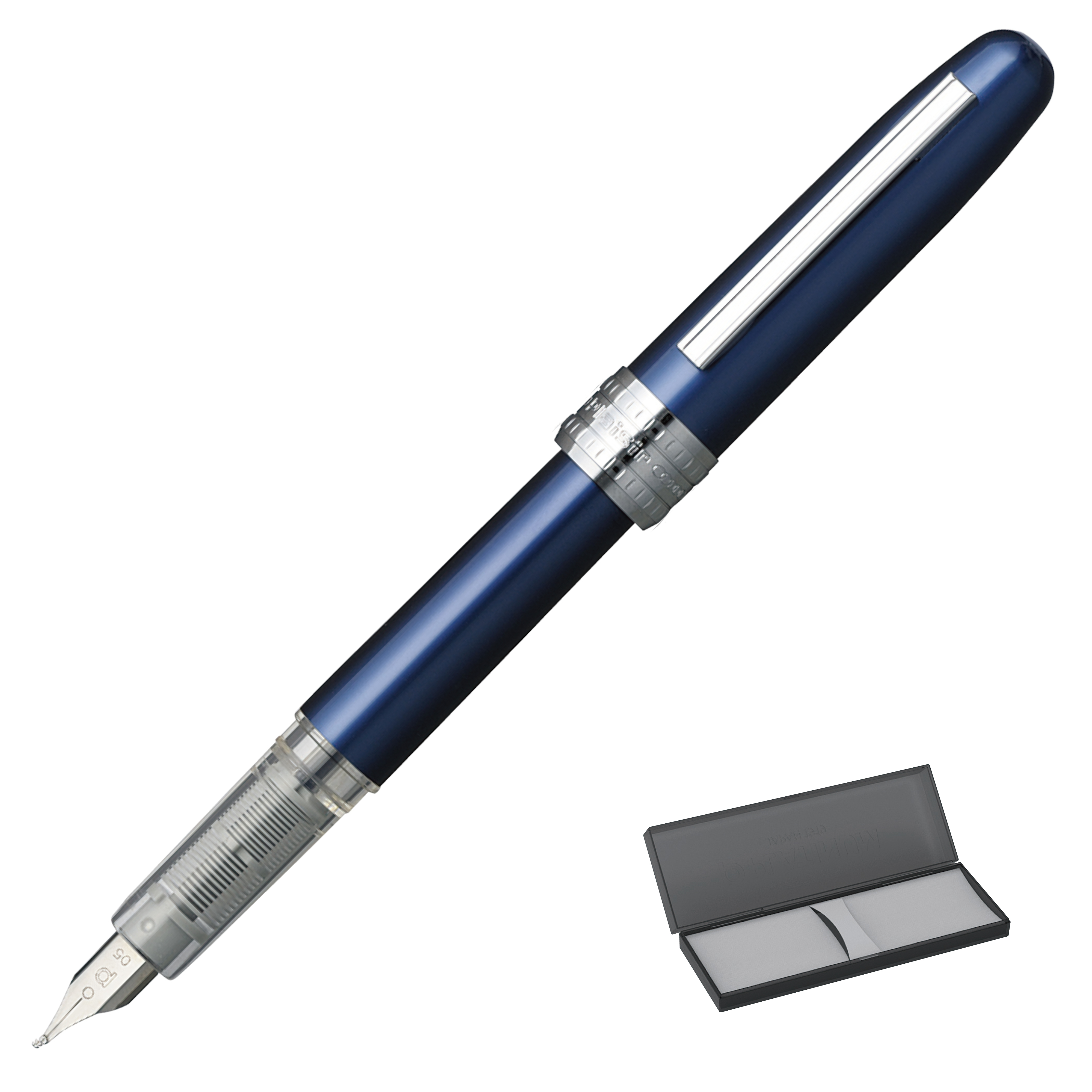 Pióro Wieczne Platinum Plaisir Blue (Stalówka F)