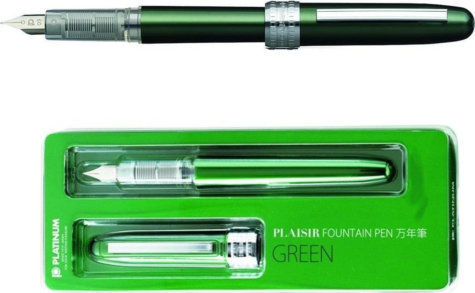 Pióro Wieczne Platinum Plaisir Green (Stalówka F) – Blister